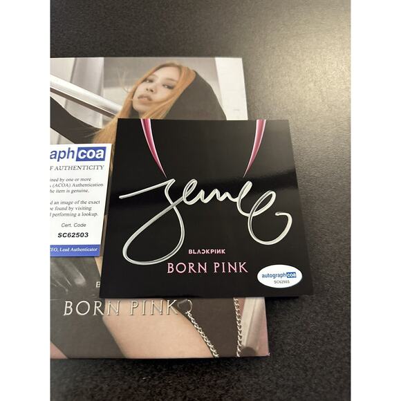 SIGNED JENNIE Blackpink - Born Pink CD Insert Autographed COA ACOA Cert #SC62503 - Picture 2 of 2
